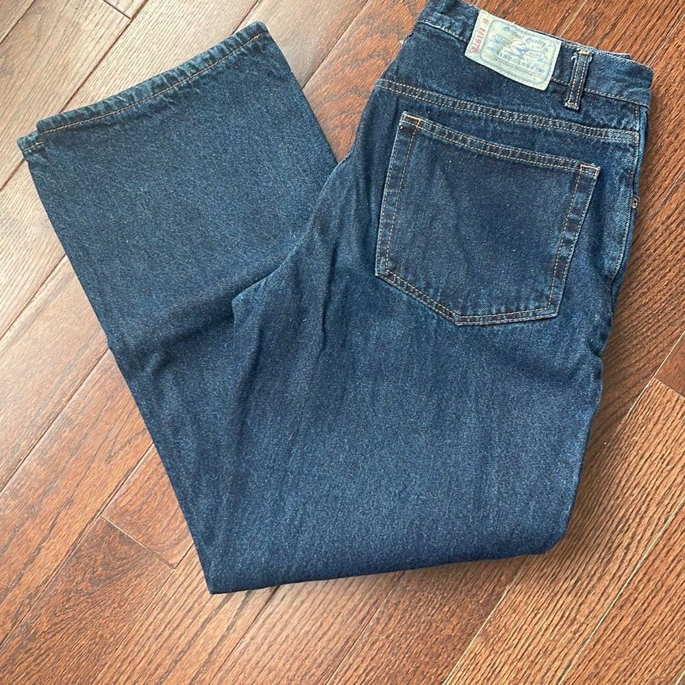 RedHead Men's Straight Leg Jeans Denim Mid Rise‎ Dark Wash Blue Size 34x30